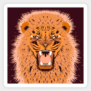 leo pink roar Sticker